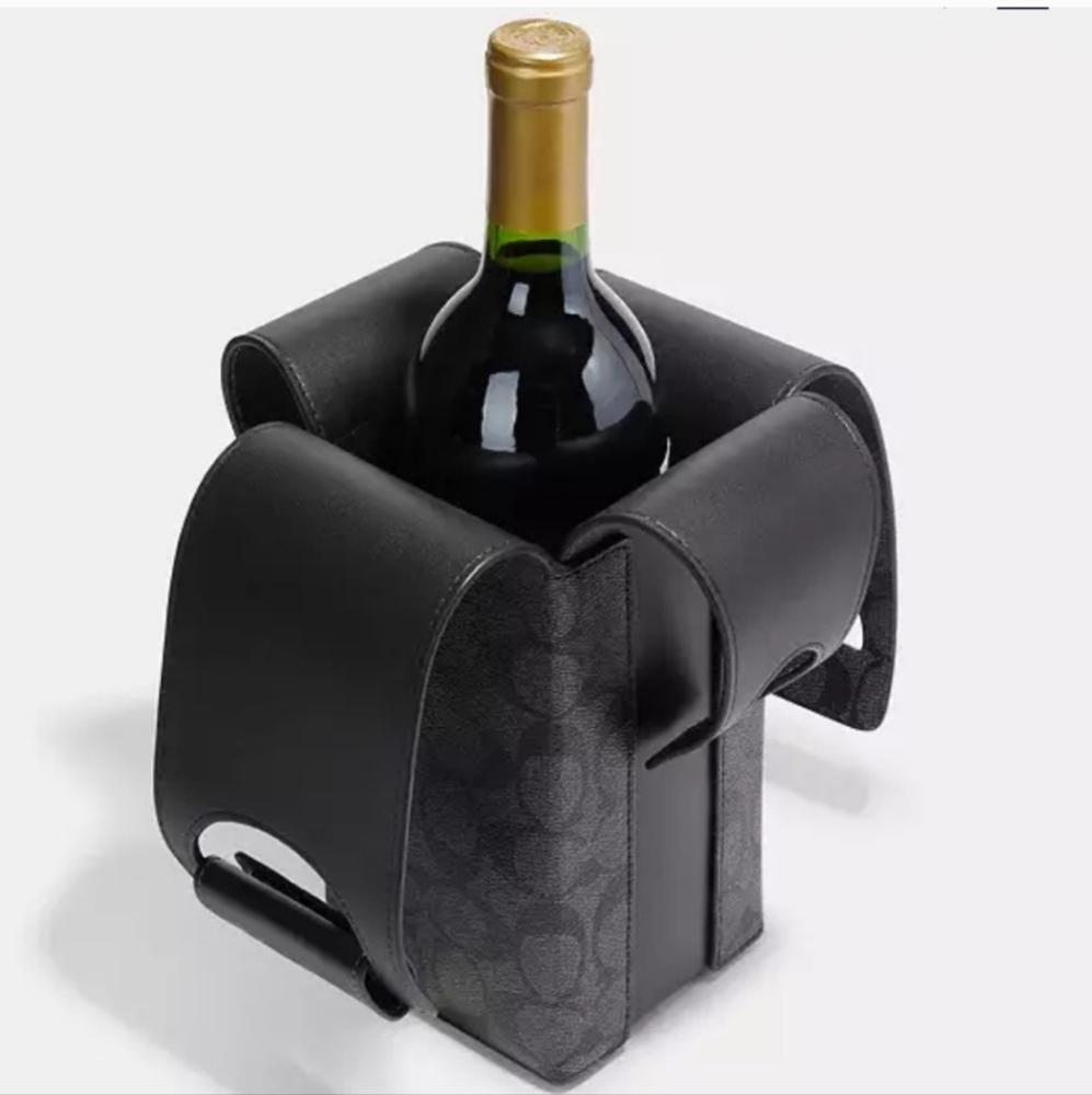 Nwt Coach Wine Carrier In Signature Canvas